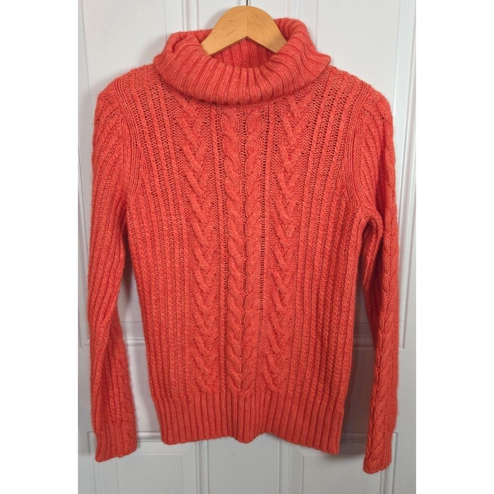 NWT Vintage Eddie Bauer Womens Cableknit Sweater Size S Angora Wool